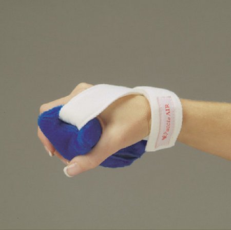 Picture of Resting Hand Splint Pucci® Air Inflatable Fleece Left Hand Blue / White One Size Fits Most403L