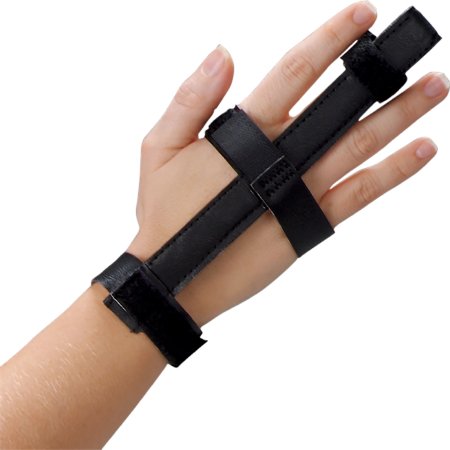 Picture of Finger Splint DeRoyal® Medium Hook and Loop Closure Left or Right Hand Silver9125-02