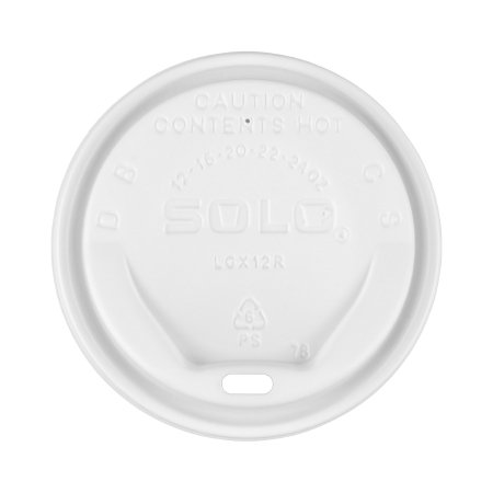 Picture of Drinking Cup Dome Lid Gourmet Lid® White, Polystyrene, Sip Hole, Hot ApplicationsLGXW2-0007