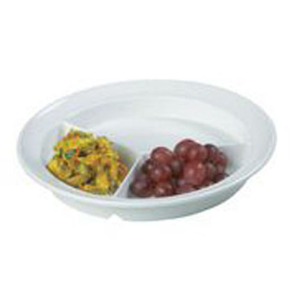 Picture of Partitioned Dish Blue Reusable Melamine 8-1/4 Inch Diameter56664405