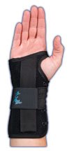 Picture of Wrist Brace Wrist Lacer™ Aluminum / Felt / Suede Right Hand Black 2X-Small223939
