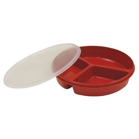 Picture of Partitioned Plate with Lid Redware™ Tableware Red Reusable82785