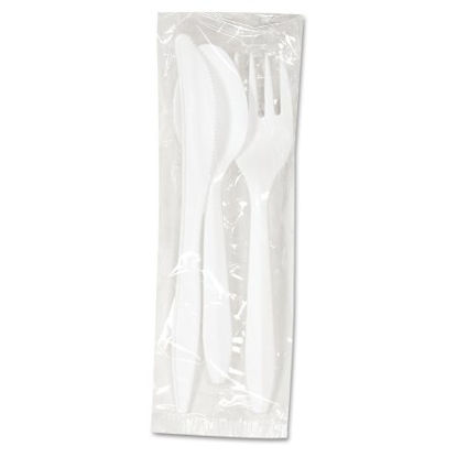 Picture of Utensil Set Boardwalk® Medium Weight White PlasticBWKCOMBOKIT