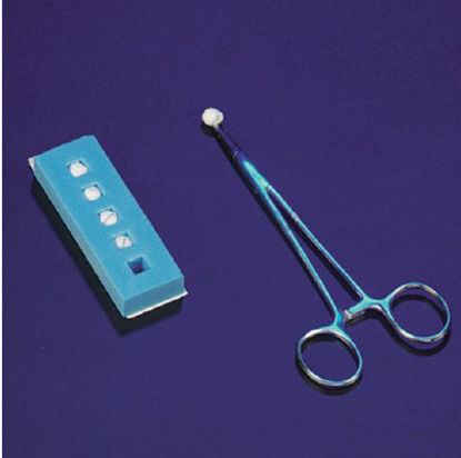 Picture of Surgical Cherry Dissector Sponge X-Ray Detectable Gauze 1/4 Inch Diameter 5 Count Foam Count Holder Sterile30-202