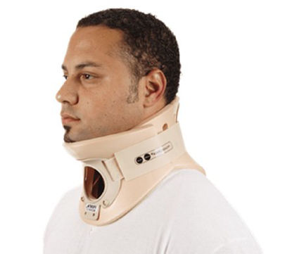 Picture of Rigid Cervical Collar Ossur® Philadelphia® Preformed Adult Medium Two-Piece / Trachea Opening 3-1/4 Inch Height 13 to 16 Inch Neck CircumferencePHP-T3M