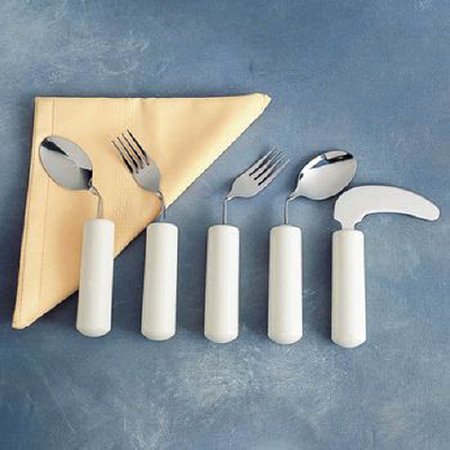 Picture of Fork Queens Angled / Left Handed White Stainless SteelAA5511LA