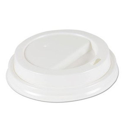 Picture of Hot Drinking Cup Lid Boardwalk® White, PlasticBWKDEERHLIDW