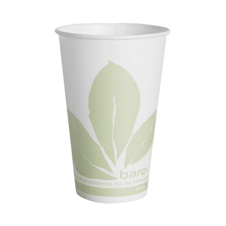 Picture of Drinking Cup Bare® Eco-Forward® 12 oz. Leaf Print Wax Coated Paper DisposableR12BB-JD110
