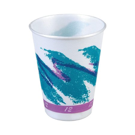 Picture of Drinking Cup Trophy® 12 oz. Jazz® Print Styrofoam DisposableX12-00055