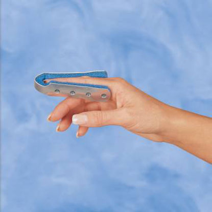 Picture of Finger Splint DeRoyal® Medium Without Fastening Left or Right Hand Silver9111-02