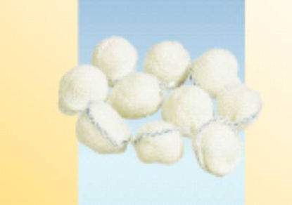 Picture of Surgical Cherry Dissector Sponge American® White Cross X-Ray Detectable Gauze 1/2 Inch Diameter 5 Count Pack Sterile10670