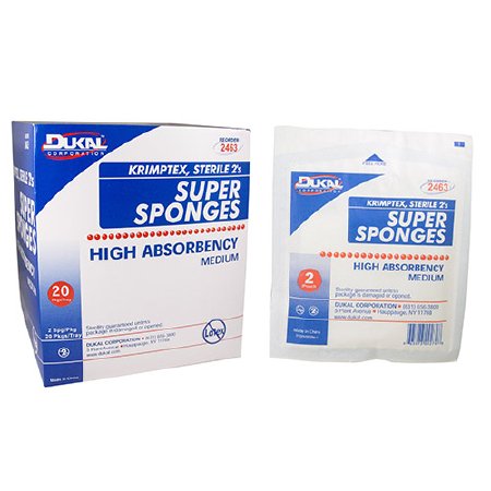 Picture of Fluff Dressing Krimptex Cotton 1-Ply 6 X 6-3/4 Inch Rectangle Sterile2463