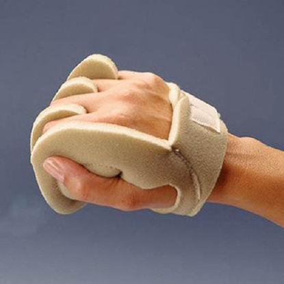 Picture of Palm Shield with Finger Separators Rolyan® Foam Left Hand Beige One Size Fits MostA812401