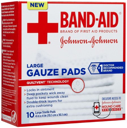 Picture of Gauze Sponge Band-Aid® Gauze 4 X 4 Inch Square Sterile00381371165711