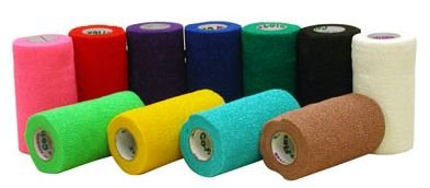 Picture of Cohesive Bandage CoFlex® 1 Inch X 5 Yard 14 lbs. Tensile Strength Self-adherent Closure Neon Yellow NonSterile3100YL