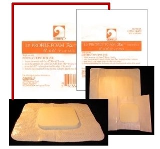 Picture of Foam Dressing LoProfile® Bordered 6 X 6 Inch Square Adhesive with Border SterileGEN-14600C