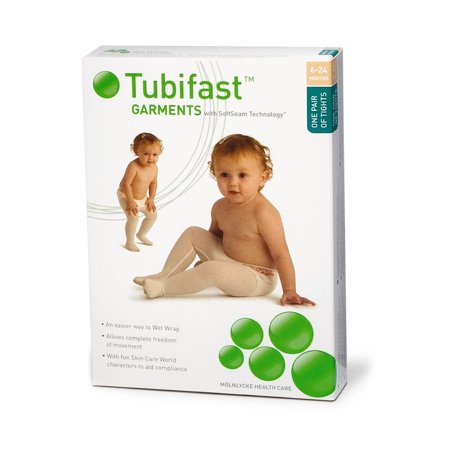 Picture of Tubular Retainer Dressing Tubifast® Garment Tights Viscose / Polyamide / Elastane Size 6 to 24 Months White Leg NonSterile992012