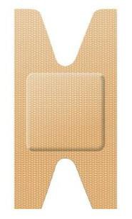 Picture of Adhesive Strip American® White Cross 1-1/2 X 3 Inch Fabric Knuckle Tan SterileNVJED
