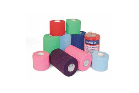 Picture of Cohesive Bandage Co-Plus® LF 6 Inch X 5 Yard Standard Compression Self-adherent Closure Neon Pink / Light Purple / Neon Green / Red NonSterile0217400