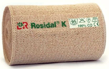 Picture of Compression Bandage Rosidal® K 4-7/10 Inch X 5-1/2 Yard High Compression Clip Detached Closure Tan NonSterile22203