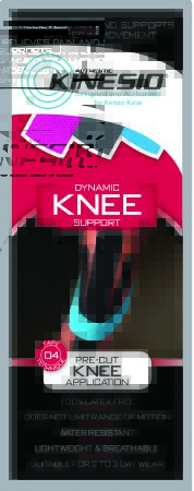 Picture of Kinesiology Tape Kinesio® Pre-Cut Cotton 1 X 8 X 12 Inch Black / Blue NonSterile24-4933-20