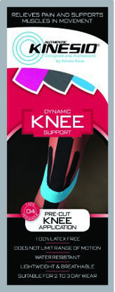 Picture of Kinesiology Tape Kinesio® Pre-Cut Cotton 1 X 8 X 12 Inch Black / Blue NonSterile24-4933-20