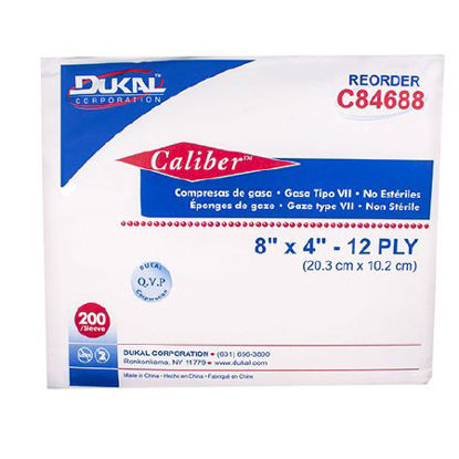 Picture of USP Type VII Gauze Sponge Caliber™ Cotton 12-Ply 4 X 8 Inch Rectangle NonSterileC84688