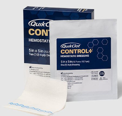 Picture of Hemostatic Dressing QuikClot Control+® 5 X 5 Inch 1 per Pack Individual Packet Kaolin Sterile4000