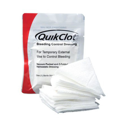 Picture of Hemostatic Dressing QuikClot® 3 Inch X 4 Foot 1 per Pack Individual Packet Kaolin Sterile572