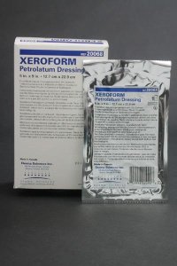 Picture of Petrolatum Impregnated Dressing Xeroform® 2 X 2 Inch Gauze Bismuth Tribromophenate / Petrolatum SterileDKC71164