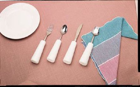 Picture of Knife Sure Grip™ Cone-Shape White Stainless Steel / Plastic Coated110003