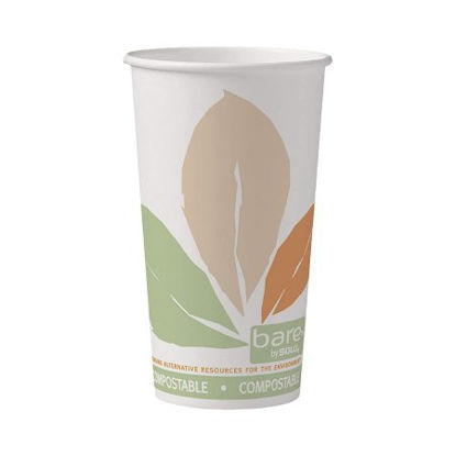 Picture of Drinking Cup Bare® Eco-Forward® 20 oz. Leaf Print Paper Disposable420PLA-J7234
