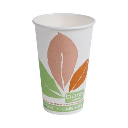 Picture of Drinking Cup Bare® Eco-Forward® 16 oz. Leaf Print Paper Disposable316PLA-J7234