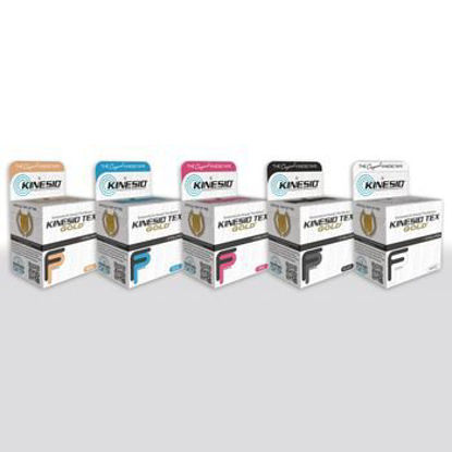 Picture of Kinesiology Tape Kinesio® Tex Gold™ FP Water Resistant Cotton 2 Inch X 5-1/2 Yard Black NonSterile081605120