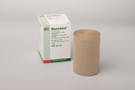 Picture of Compression Bandage Durelast® 3-1/5 Inch X 5-1/2 Yard High Compression Clip Detached Closure Tan NonSterile22101