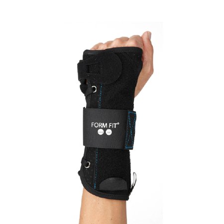 Picture of Wrist Brace Ossur® Formfit® Universal Aluminum / Copper / Cotton / Polyamide / Polyester / Polyurethane Left or Right Hand Black PediatricB-253603300