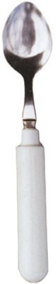 Picture of Soup Spoon Comfort Grip Lightweight White Vinyl Coated61-0043
