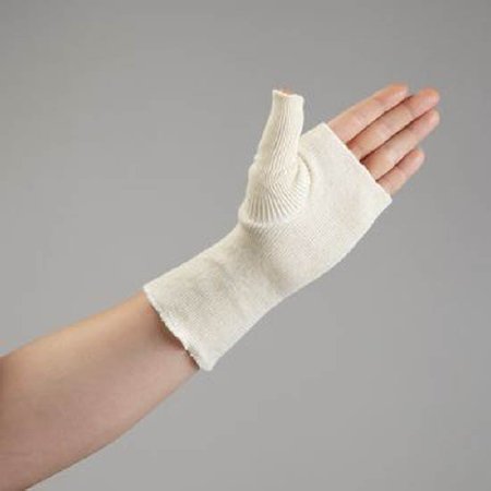 Picture of Splint Liner Rolyan® Size 1, 3 X 6 Inch, Thumb Spica, Ply Stockinette, Soft Cotton, Reusable, 10/PK7444