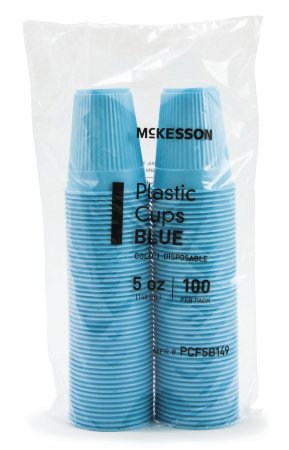 Picture of Drinking Cup McKesson 5 oz. Blue Polystyrene DisposablePCF5B149