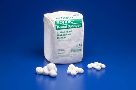 Picture of Surgical Stick Sponge Vistec® X-Ray Detectable Cotton / Gauze 1-3/4 Inch Diameter 500 Count Bag NonSterile6493