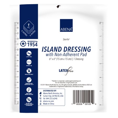 Picture of Adhesive Dressing Abena® 6 X 6 Inch Nonwoven Gauze Square White Sterile1954