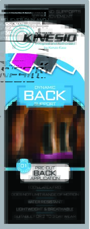 Picture of Kinesiology Tape Kinesio® Pre-Cut Cotton 1 X 8 X 12 Inch Pink / Black NonSterile24-4930-20