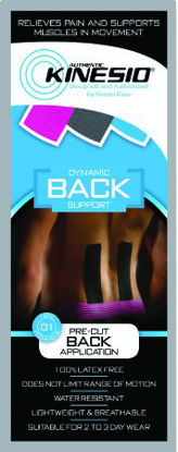 Picture of Kinesiology Tape Kinesio® Pre-Cut Cotton 1 X 8 X 12 Inch Pink / Black NonSterile24-4930-20