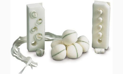 Picture of Surgical Tonsil Sponge X-Ray Detectable Cotton 1 Inch Diameter 5 Count Card Sterile7201