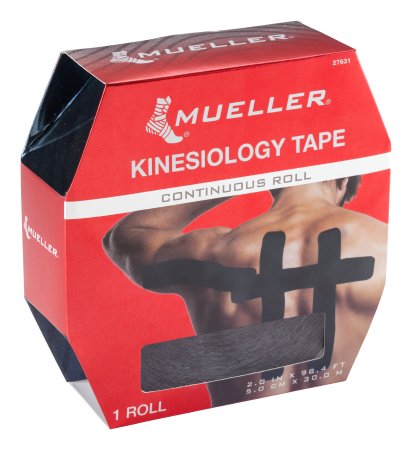 Picture of Kinesiology Tape Mueller® Wave Pattern Adhesive Cotton 2 Inch X 32 Yard Black NonSterile27631