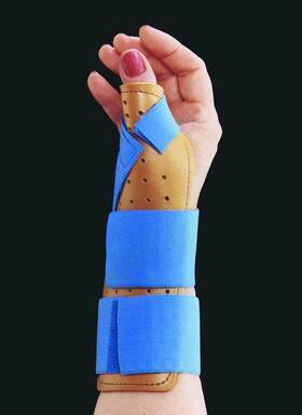 Picture of Thumb Splint Freedom® Small / Medium Hook and Loop Closure Left Hand Beige / Blue5782
