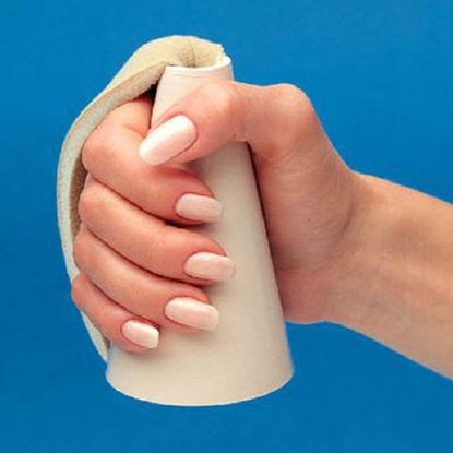 Picture of Hand Contracture Orthosis Rolyan® Cone Shape Acrylic / VELFOAM® Left or Right Hand Beige One Size Fits MostA3623