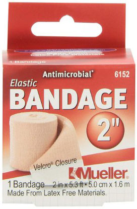 Picture of Elastic Bandage Mueller® 2 Inch X 5.3 Foot Standard Compression Single Hook and Loop Closure Beige NonSterile6152