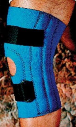 Picture of Knee Sleeve Sport-Aid™ 2X-Large Pull-On / D-Ring / Hook and Loop Strap Closure 19 to 21 Inch Knee Circumference 12-1/2 Inch Length Left or Right KneeSA9067 BLU 2XL