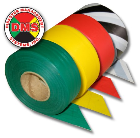 Picture of Triage Ribbon 4-Pack Contains: (1) 300 Foot Roll DMS-05791 Immediate - Red, (1) 300 Foot Roll DMS-05790 Delayed- Yellow, (1) 300 Foot Roll DMS-05789 Minor- Green, (1) 300 Foot Roll DMS-05792 Morgue/Expectant Black and White StripeDMS-05793